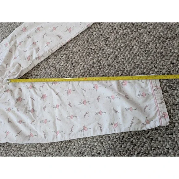 Petite Plume Classic Pajamas Set Flannel Button Down Ballerina Girls 10 - Picture 10 of 10